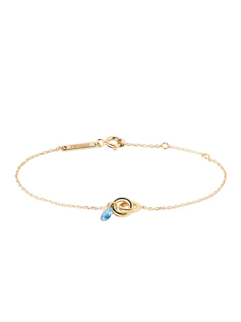 PDPAOLA COLOR LILY Bracelet avec deux anneaux et goutte de zircone or - Bracelets
