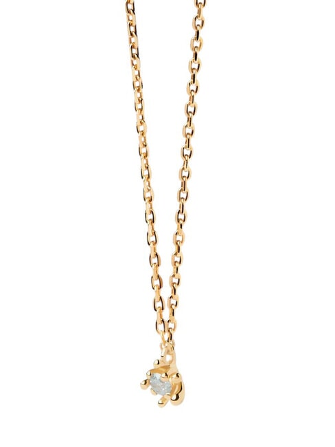 PDPAOLA COLOR GREY FLEUR Collier pendentif avec zircone et griffes or - Colliers