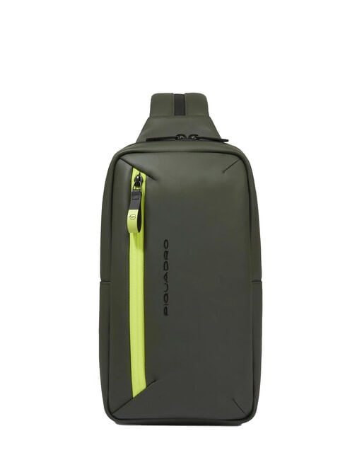 PIQUADRO CORNER SPECIALE GOMMATO  Sac à dos à une épaule VERT - Sacs à dos pour ordinateur portable