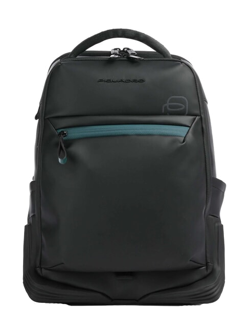 PIQUADRO CORNER SPECIALE GOMMATO  Sac à dos extensible pour ordinateur portable 14" Noir - Sacs à dos pour ordinateur portable