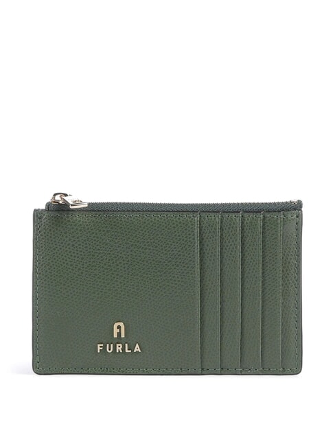 FURLA CAMELIA Portefeuille plat en cuir olive - Portefeuilles Femme