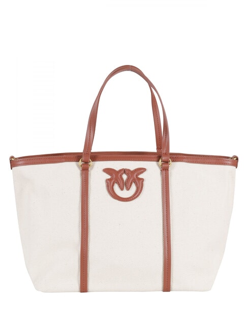 PINKO MIRANDA Sac de courses avec bandoulière multibeige/cuir-or antique - Sacs pour Femme
