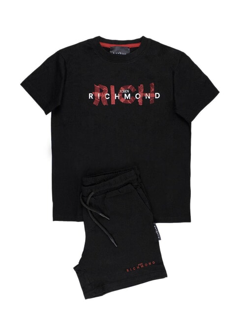 JOHN RICHMOND VALIMA T-shirt + Bermuda noir - Survêtements pour enfants