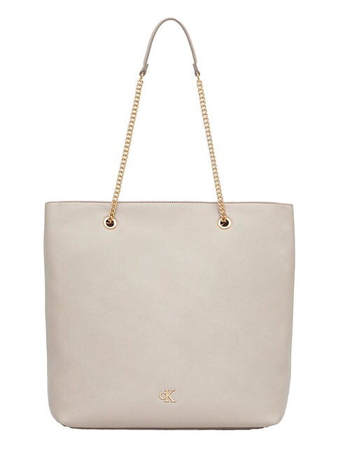 CALVIN KLEIN CKJ MINIMAL MONOGRAM Sac de courses avec poignée en chaîne château - Sacs pour Femme