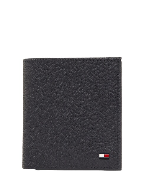 TOMMY HILFIGER TH FLAG Portefeuille en cuir bleu sidéral / noir - Portefeuilles Homme