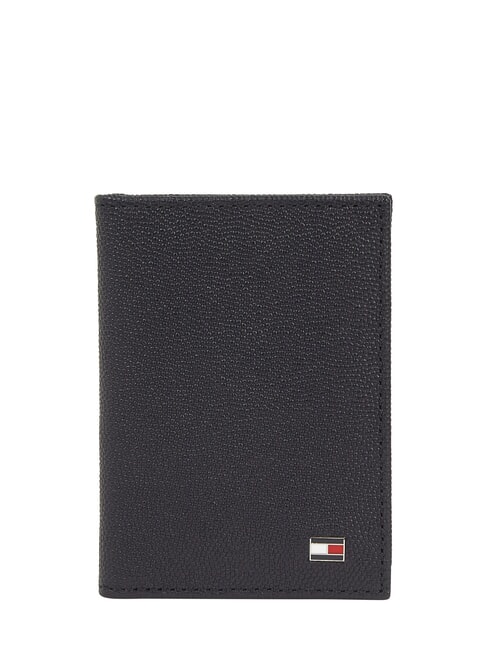 TOMMY HILFIGER TH FLAG  Portefeuille vertical en cuir bleu sidéral / noir - Portefeuilles Homme