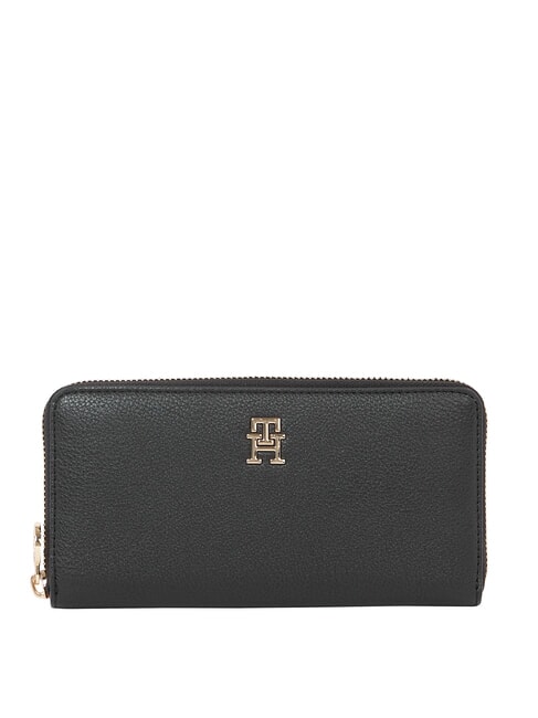 TOMMY HILFIGER TH DISTINCT Portefeuille zippé le noir - Portefeuilles Femme