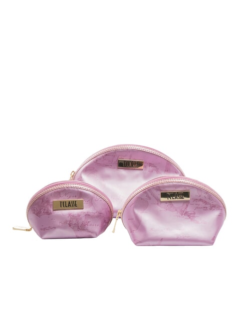 ALVIERO MARTINI PRIMA CLASSE GEO Ensemble de trois sacs matriochka ORCHIDÉE ROSE - Pochettes & Trousses