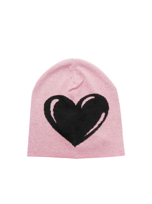 MOSCHINO CUORE Bonnet tricoté en lurex rose - Bonnets