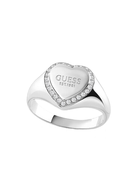 GUESS FINE HEART Bague avec coeur et cristaux ARGENT - Bagues