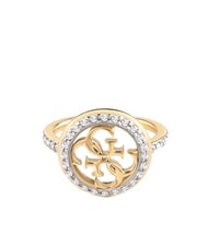 GUESS LIFE IN 4G Bague avec logo et cristaux or jaune - Bagues - 1