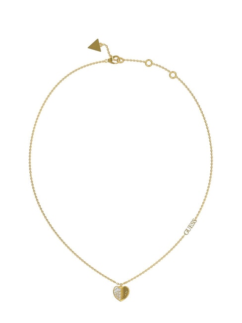 GUESS LOVELY Collier avec breloque coeur et zircone or jaune - Colliers