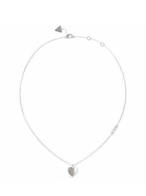 GUESS LOVELY Collier avec breloque coeur et zircone ARGENT - Colliers