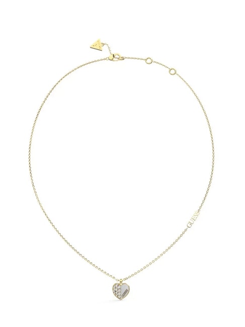 GUESS LOVELY Collier pendentif coeur or - Colliers