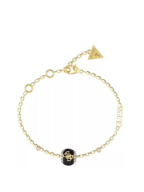 GUESS 4G LOOP Bracelet avec breloque or jaune/noir - Bracelets