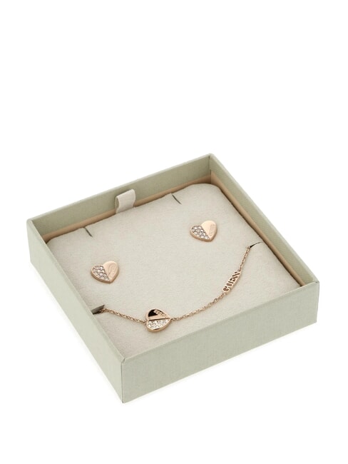 GUESS LOVELY GIFT BOX Bracelet + boucles d'oreilles OR ROSE - Boucles d'oreilles