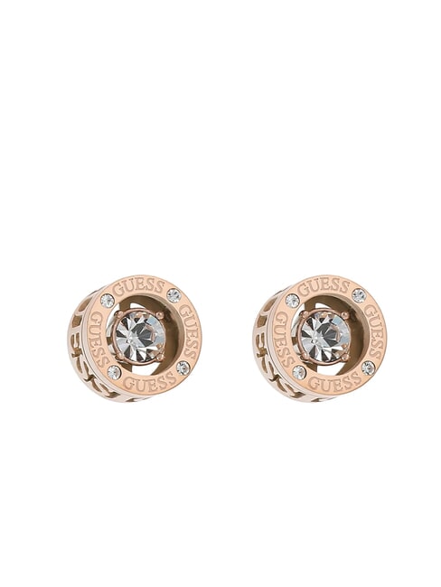GUESS SOLITAIRE Boucles d'oreilles avec cristaux OR ROSE - Boucles d'oreilles