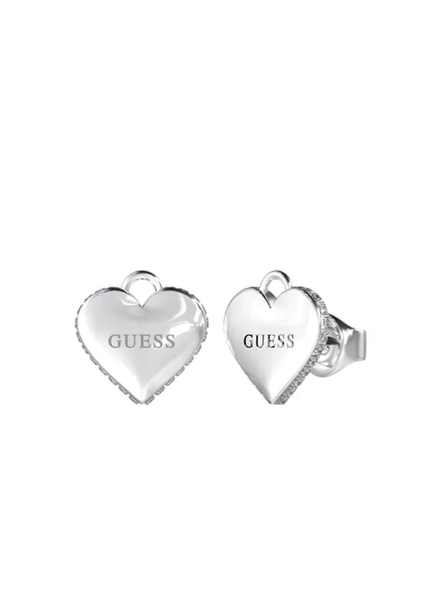 GUESS FALLING IN LOVE Boucles d'oreilles en forme de cœur ARGENT - Boucles d'oreilles