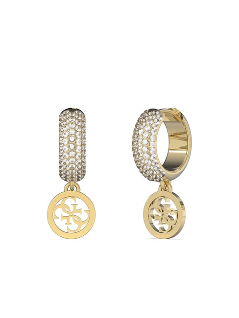 GUESS CRAZY EARRINGS Petites boucles d'oreilles créoles avec breloques or jaune - Boucles d'oreilles