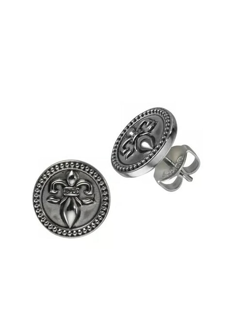 GUESS KNIGHT FLOWER Boucles d'oreilles effet antique ARGENT - Boucles d'oreilles
