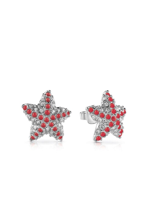 GUESS STARFISH Boucles d'oreilles étoiles de mer avec cristaux ARGENT - Boucles d'oreilles