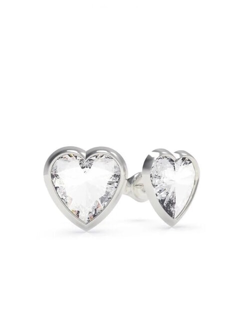 GUESS FROM WITH LOVE Boucles d'oreilles coeur avec cristaux ARGENT - Boucles d'oreilles