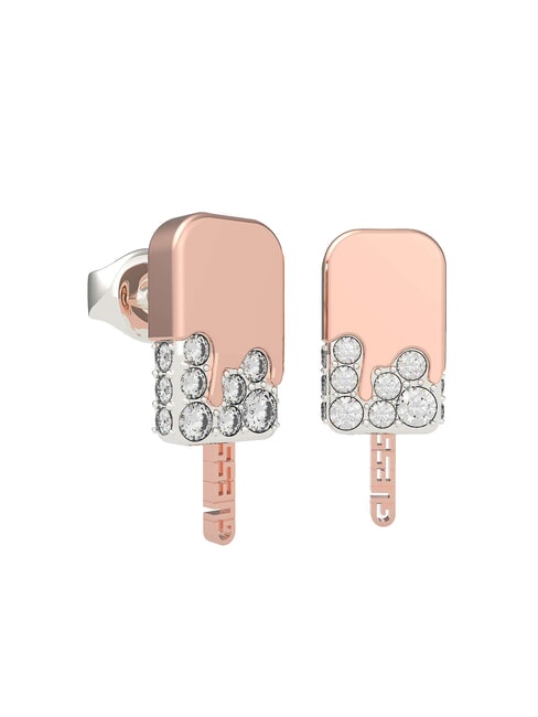 GUESS I MELT FOR YOU Boucles d'oreilles métalliques en forme de glace rho / rog - Boucles d'oreilles