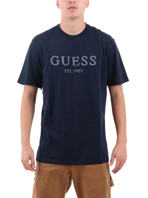 GUESS BOX LOGO T-shirt avec logo brodé smartblue - T-shirt