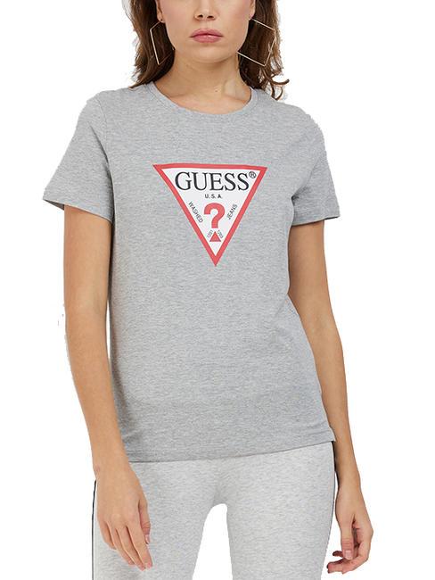 GUESS ORIGINAL LOGO T-shirt à logo gris chiné clair m - T-shirt