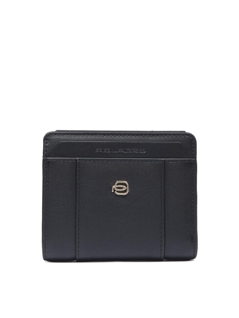 PIQUADRO CIRCLE Portefeuille compact en cuir Noir - Portefeuilles Femme