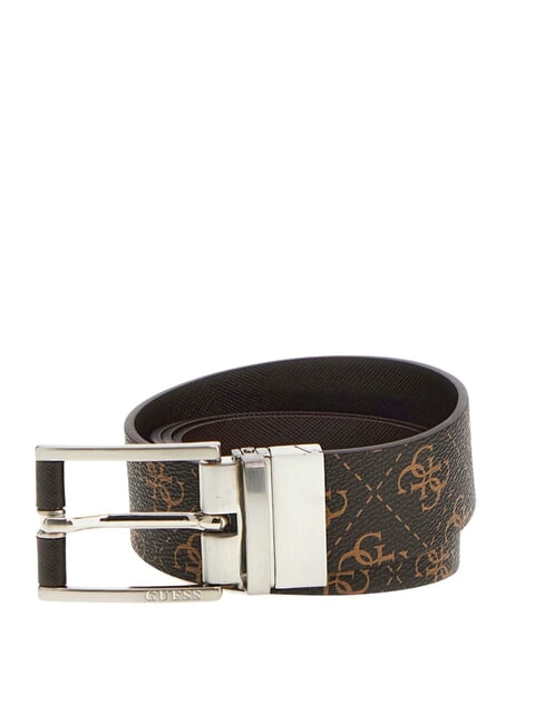 GUESS MILANO  Ceinture réversible ocre brun multi - Ceintures