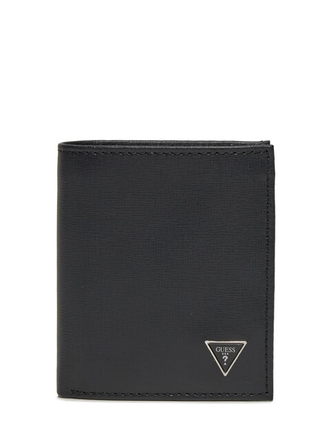 GUESS MILANO Portefeuille en cuir pour homme NOIR - Portefeuilles Homme