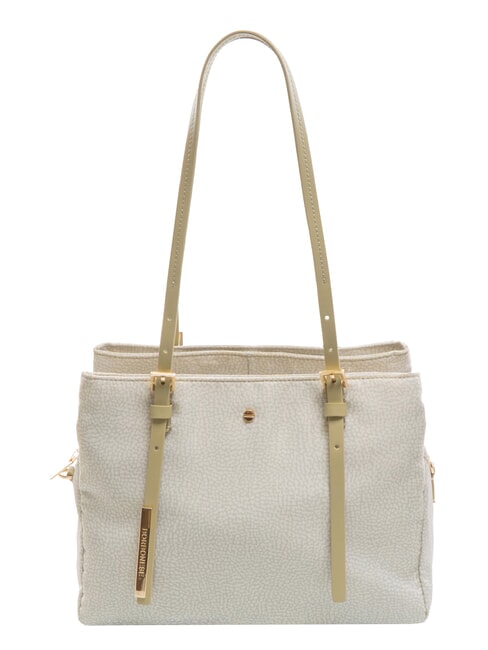 BORBONESE L'ECOLE NYLON Cabas porté épaule, avec bandoulière kaki - Sacs pour Femme