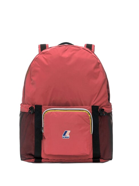 KWAY LE VRAI 3.0 MICHEL Sac à dos pliable en nylon jaspe rouge - Sacs à dos pour l'École & les Loisirs