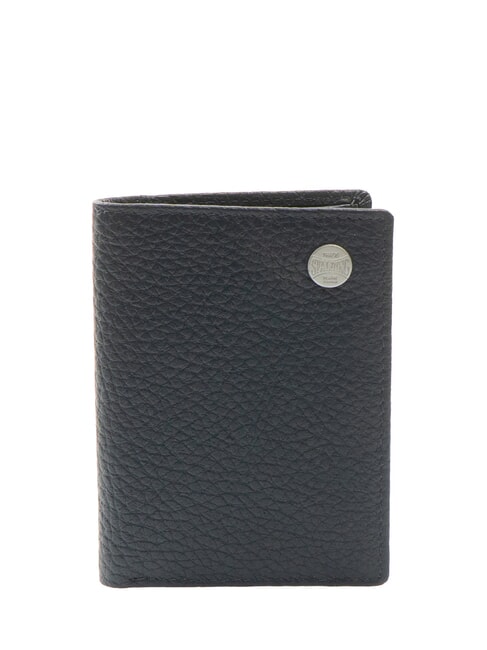 SPALDING SNAP  Portefeuille vertical en cuir martelé bleu - Portefeuilles Homme