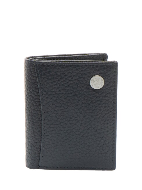 SPALDING SNAP  Portefeuille en cuir martelé bleu - Portefeuilles Homme