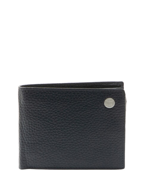 SPALDING SNAP Portefeuille moyen en cuir martelé bleu - Portefeuilles Homme