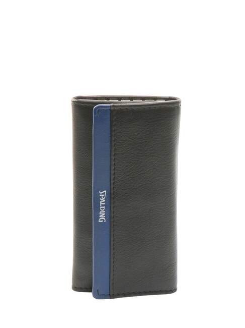 SPALDING STRIPE Étui à clés en cuir noir/marine - Porte-clés