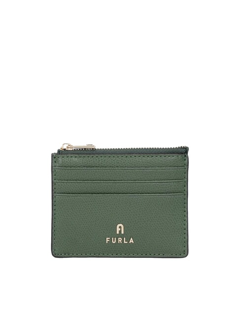 FURLA CAMELIA Porte-cartes / porte-monnaie en cuir olive - Portefeuilles Femme