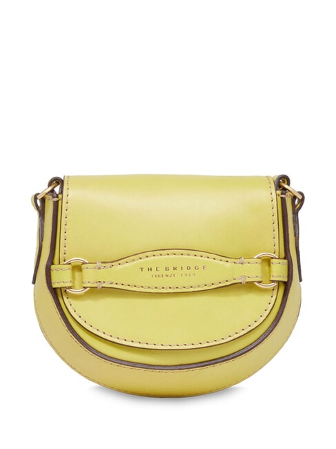 THE BRIDGE BETTINA Mini sac porté épaule en cuir citron vert avec de l'or - Sacs pour Femme