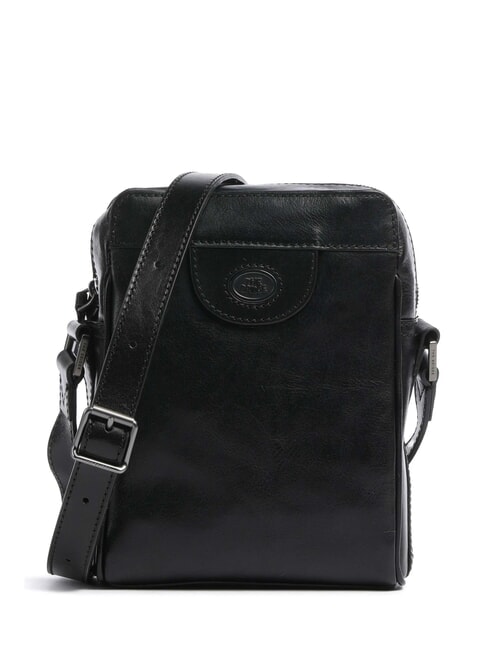 THE BRIDGE FABIO  Sac en cuir ruthénium noir / noir mat - Sacs en Bandoulières pour Homme