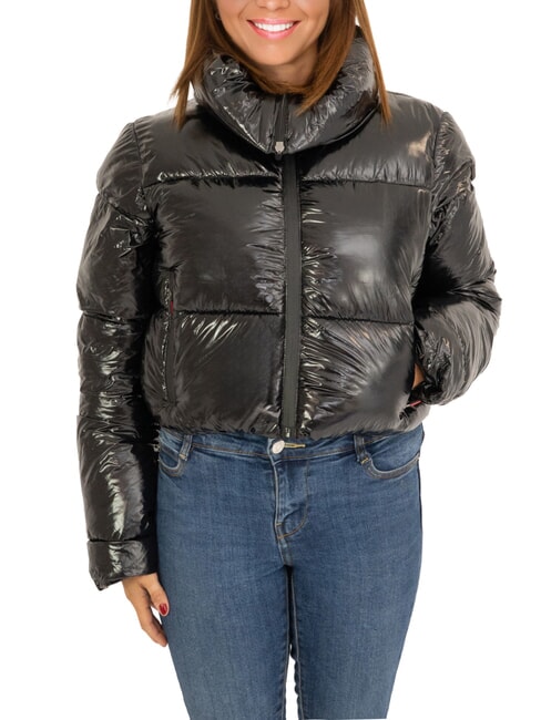 CANADIAN SUMMERSIDE Doudoune courte brillante noir brillant recyclé - Doudounes femme