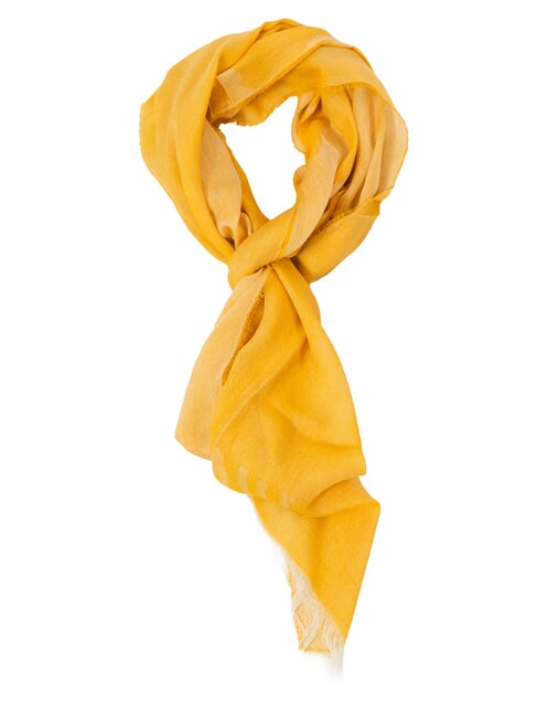 ALVIERO MARTINI PRIMA CLASSE GEO PLAIN Écharpe en modal et viscose Safran - Écharpes