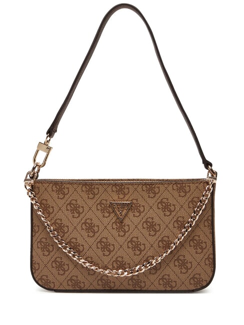 GUESS NOELLE 2 Chain Mini sac à bandoulière logo latte / marron - Sacs pour Femme