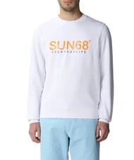 SUN68 ROUND FLUO Sweat-shirt à col rond avec logo imprimé - Pulls molletonnés