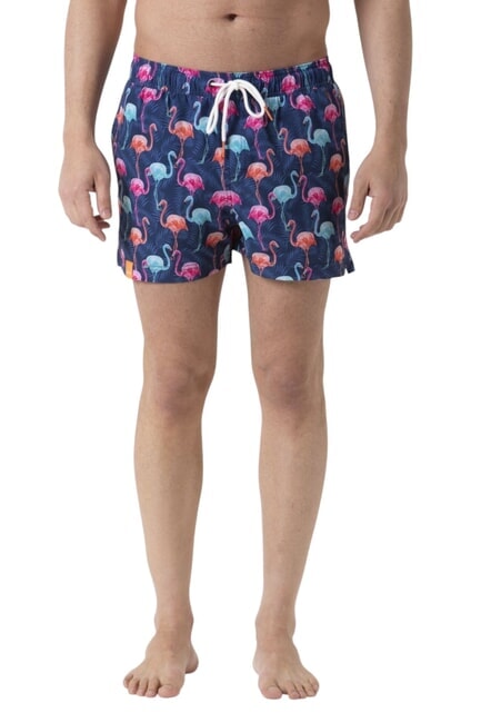 SUN68 BIG PRINT Costume de plage pour homme bleu marine/bleu clair - Maillots de bain