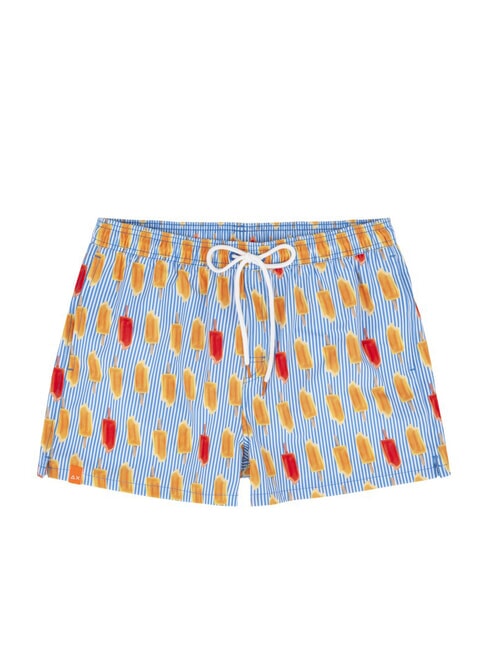 SUN68 BIG PRINT Costume de plage pour homme bleu/blanc - Maillots de bain