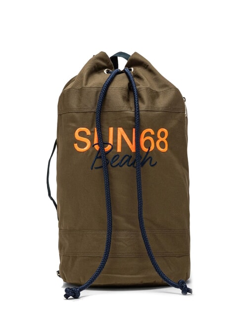 SUN68 CABARDINE Sac de plage en coton militaire sombre - Sacs pour Femme