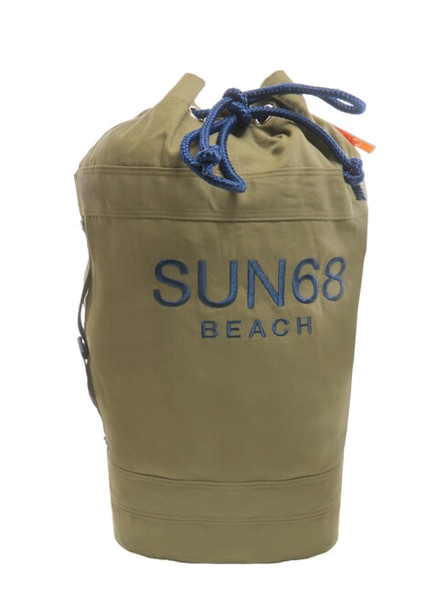 SUN68 CABARDINE Sac de plage en coton militaire sombre - Sacs pour Femme