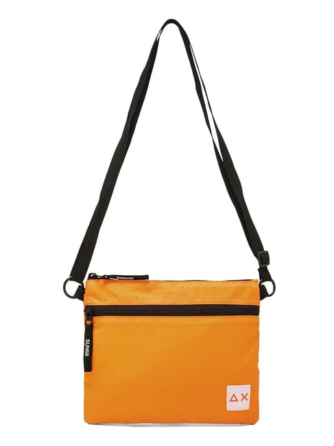 SUN68 NYLON Sac en nylon avec poche orange fluorescent - Sacs en Bandoulières pour Homme